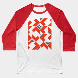 Marble Red Blocks Baseball T-Shirt